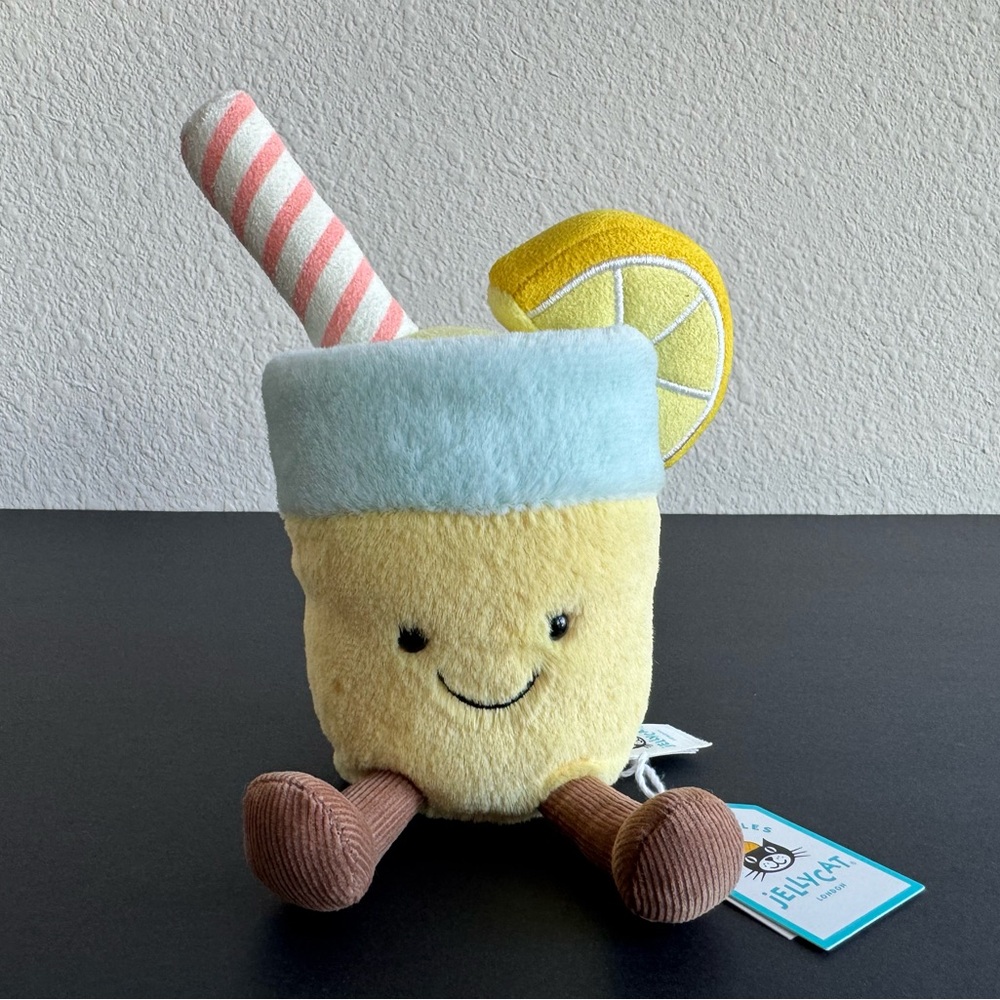AUTHENTIC❗️New with Tags NWT - Jellycat Amuseables Lemonade Cute Plush Drink